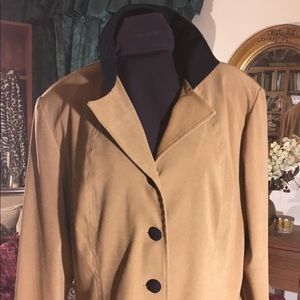 Gorgeous Camel And Dark Brown Accent Blazer